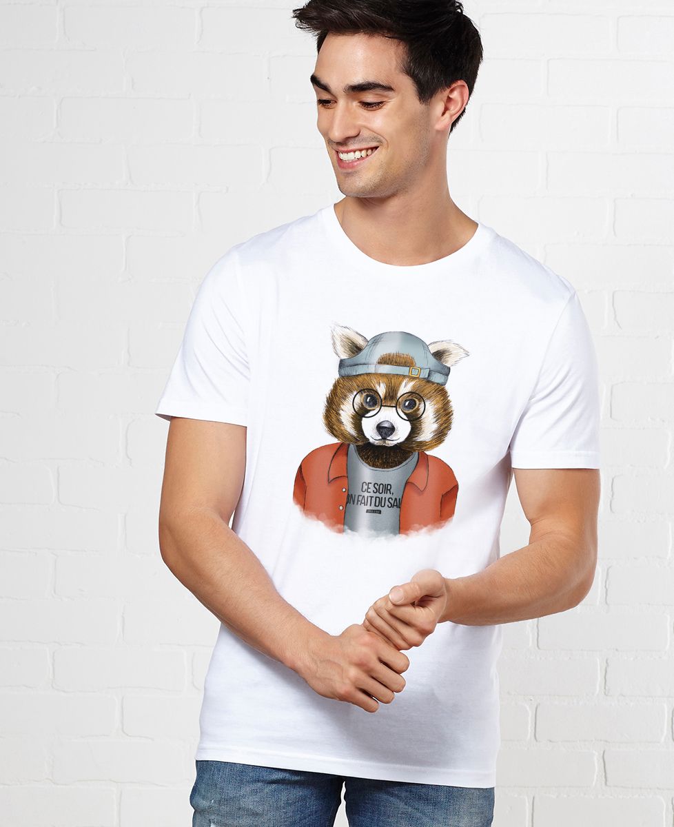 T-Shirt homme Cool panda roux