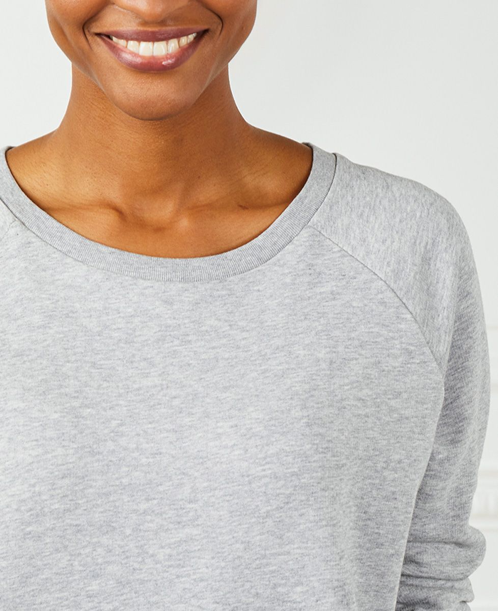Felpa Da Donna Con Ricamo 'Zia' Oversize, Maniche Lunghe, Girocollo, Morbida E Leggera