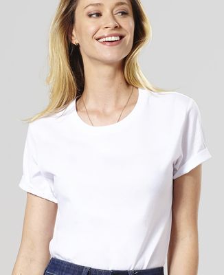 T-Shirt femme broderie col personnalisée