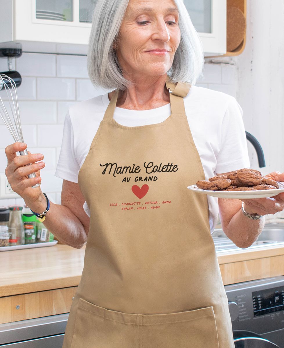 Tablier De Cuisine Pour Mamie - Message "Tout Est Meilleur Quand Mamie Cuisine", Réglable, Cadeau Fête Des Mères/Noël - 11