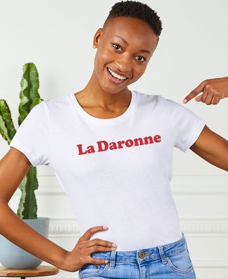 T-shirt femme La Daronne (effet velours) - Cadeaux Maman