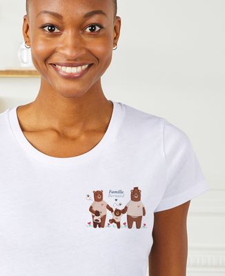 Women's T-Shirt Custom bear family - Gifts for Dad, Mom's gifts, Mom/Dad-to-be