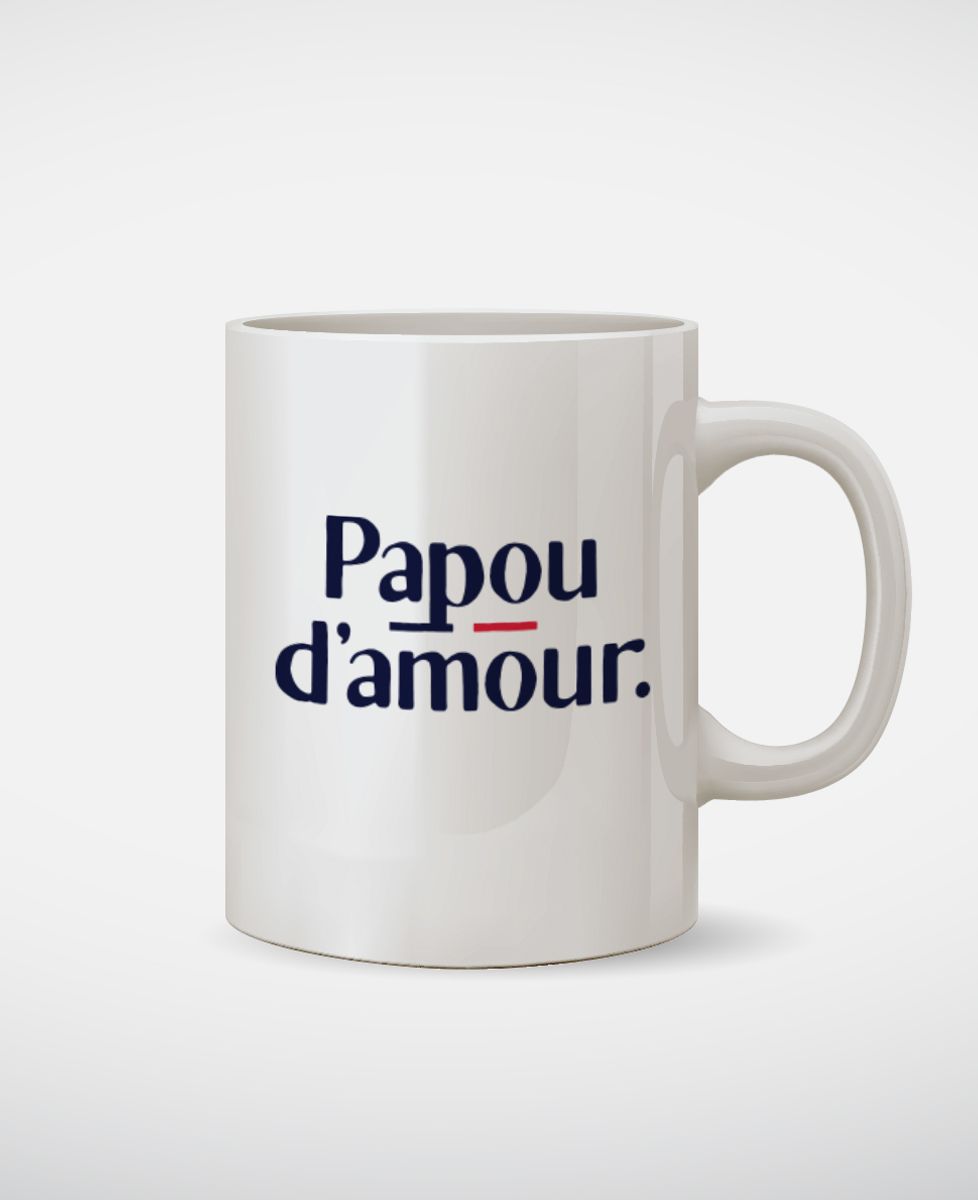 Mug Papou d'amour (Edition limitée) - Cadeaux Papa, Cadeaux Couple