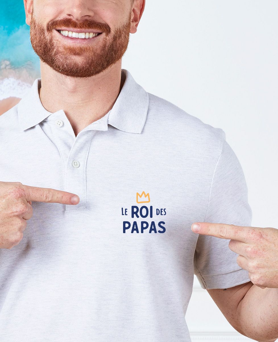 Polo homme Le roi des papas - Cadeaux Papa