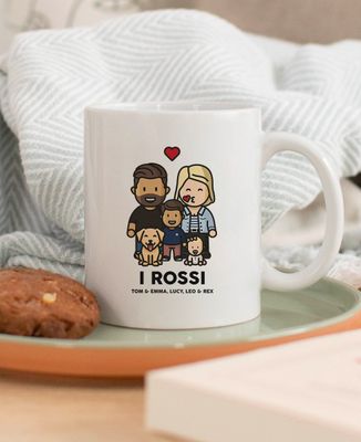 Tazza Statuette famiglia personalizzate - Regali per papà, Regali per la mamma