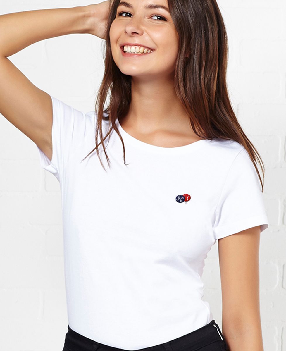 T-Shirt Frau Petanque (gestickt) - Sport