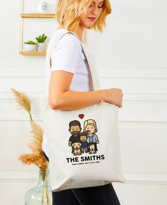 Tote bag Family figure personalized - Gifts for Dad, Mom's gifts