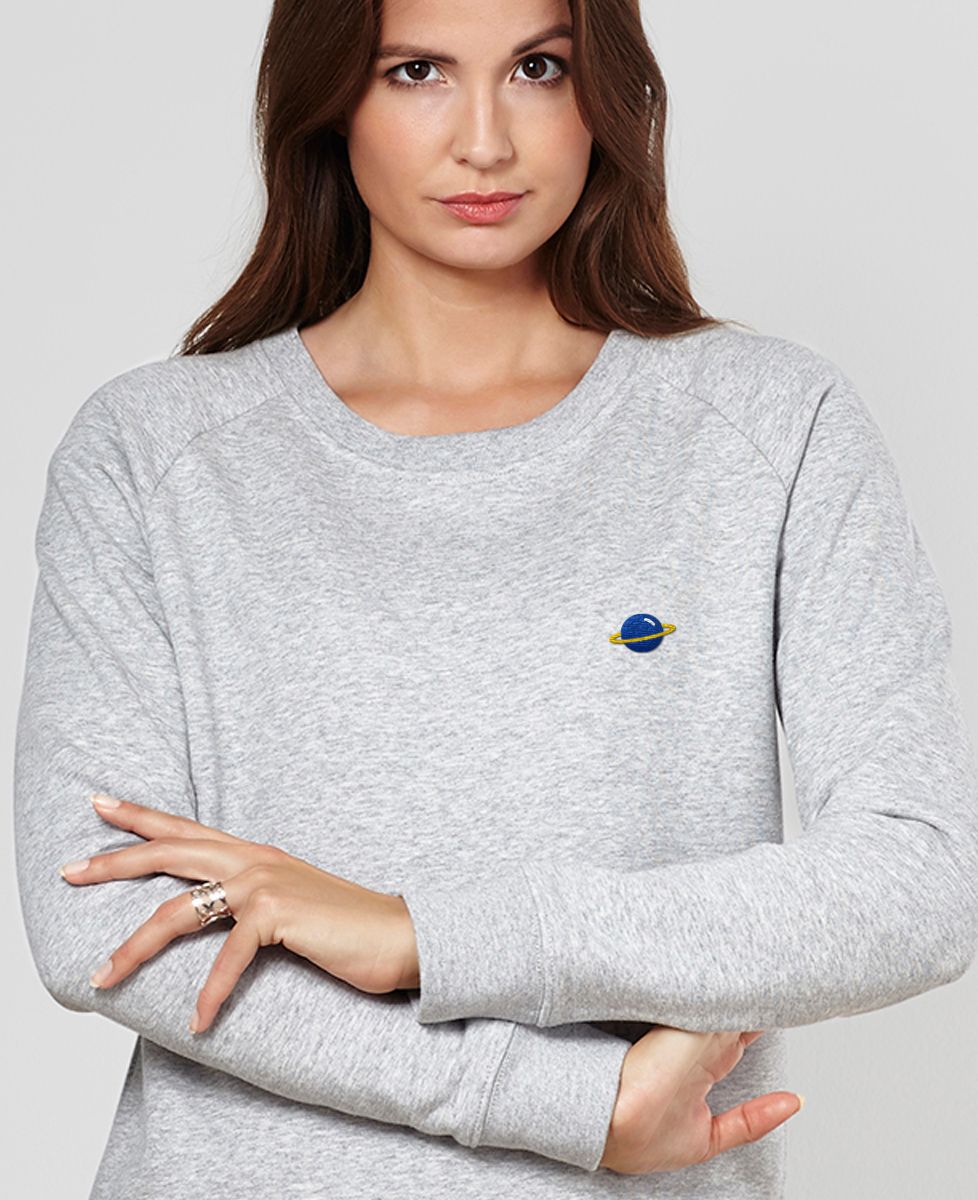 Sweatshirt Frau Planet (bestickt)