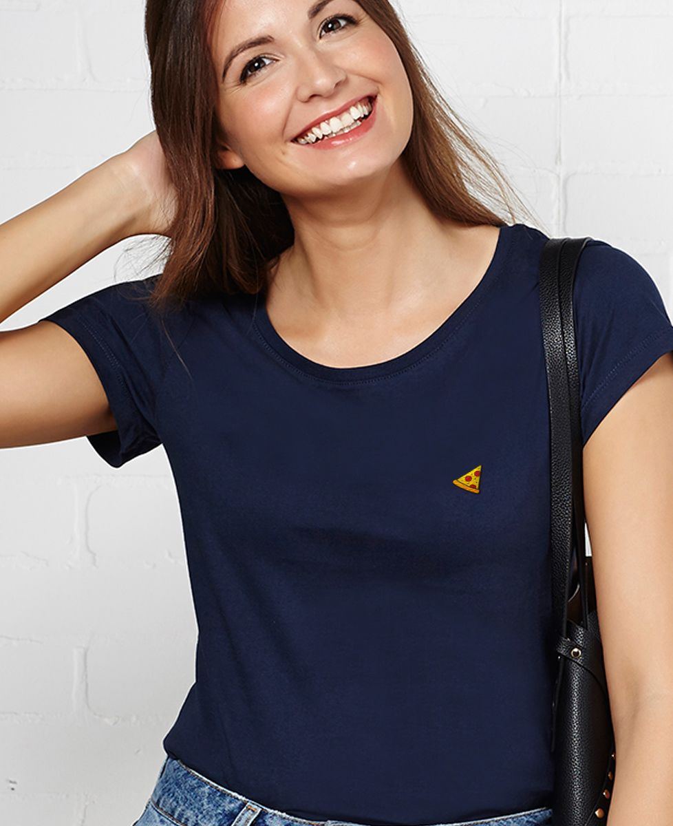 T-Shirt femme Pizza (brodé)