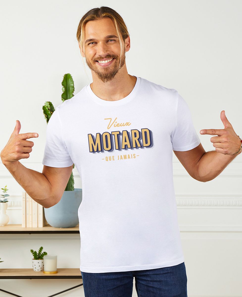 T-shirt homme Vieux motard que jamais - Cadeaux Papa