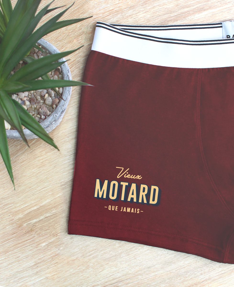 Boxer Vieux motard que jamais - Cadeaux Papa