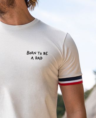 Filgood men's recycled t-shirt Born to be a dad (embroidered) - Gifts for Dad