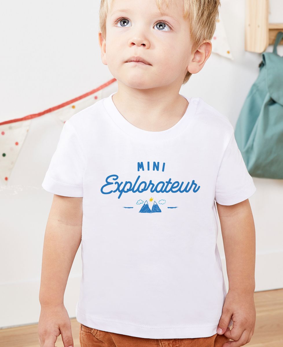 T-shirt bébé Mini explorateur - Duo assortis