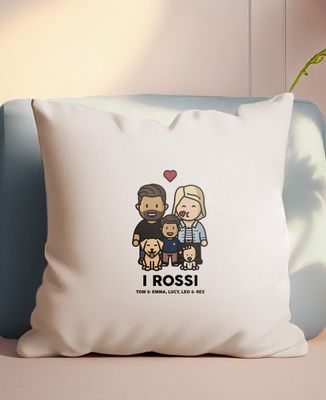 Cuscino Personalizzato In Velluto Con Testo - 45x45 Cm, Regalo Personalizzato Per Anniversario, Coppia, Amici - 2