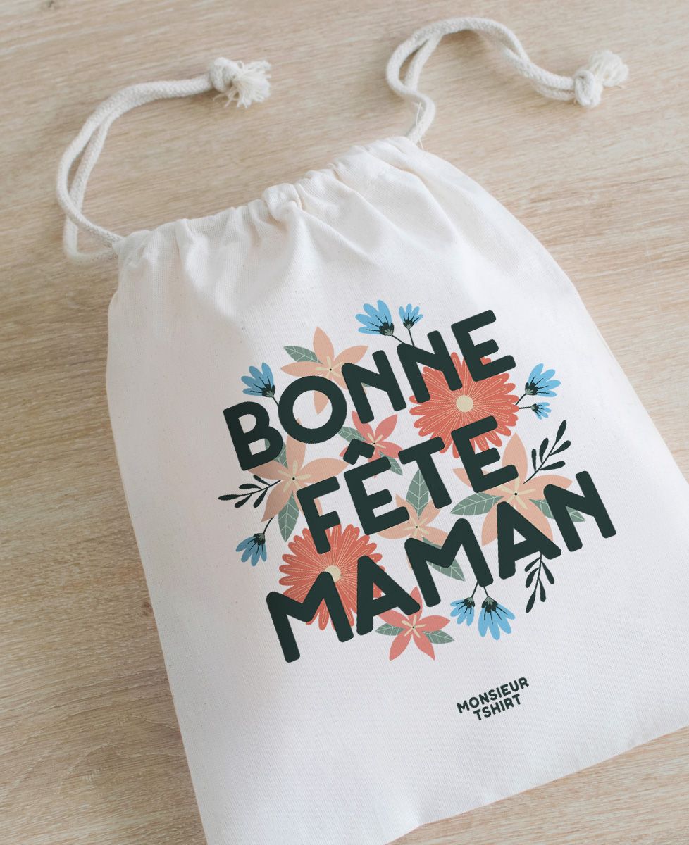 Emballage Pochon Bonne fête maman - Cadeaux Maman