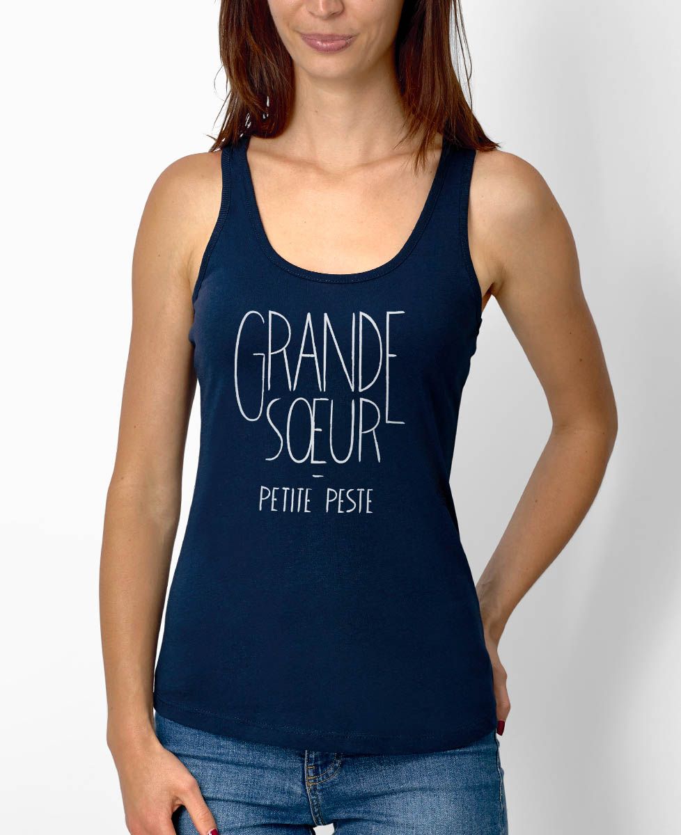 Débardeur femme Grande soeur, petite peste