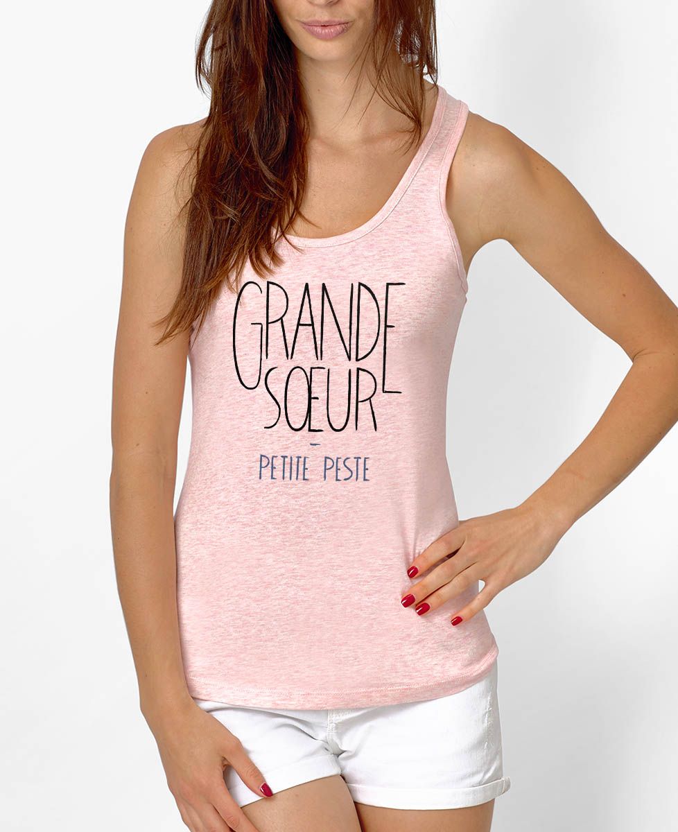 Débardeur femme Grande soeur, petite peste