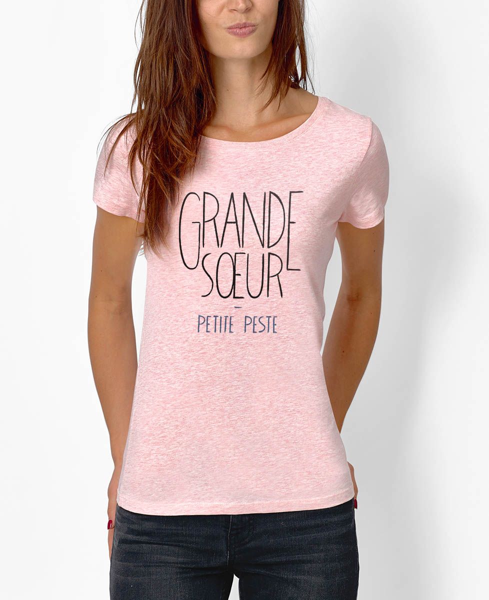 T-Shirt femme Grande soeur, petite peste