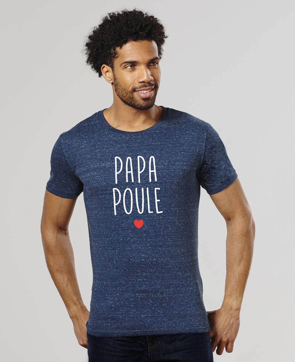 T-shirt homme Papa poule - Cadeaux Papa, Duo assortis