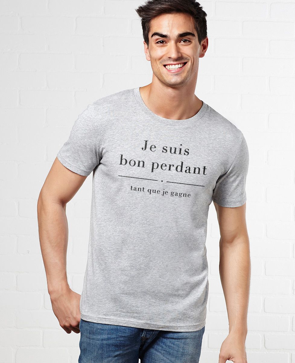 T-shirt homme Je suis bon perdant - Sport, Geek & Jeux vidéo