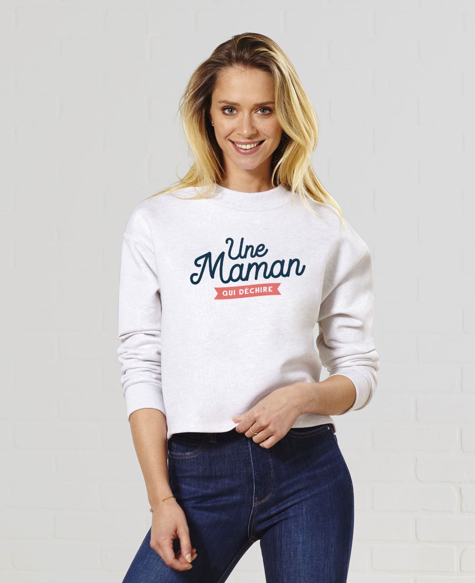 Sweatshirt femme Maman qui déchire