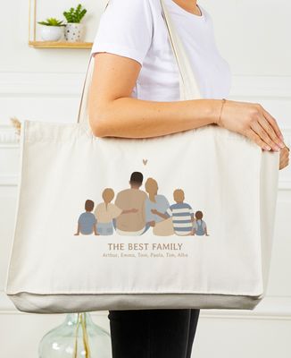 XXL Tote bags Customized family from behind
