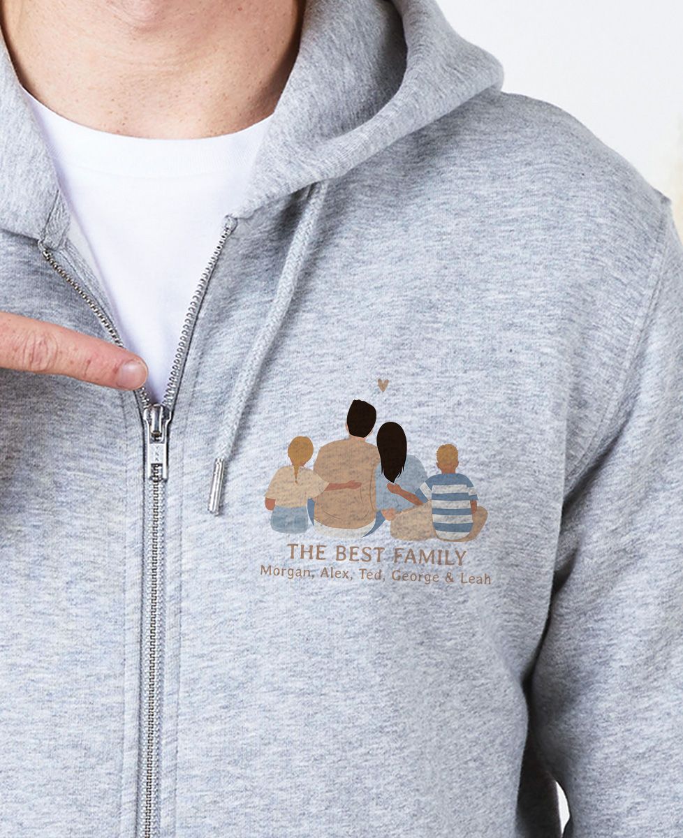 Felpa con cappuccio con cerniera Retro personalizzato per la