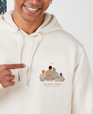 Men's hoodie Custom back family