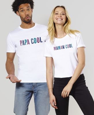 T-shirt homme Papa cool - Cadeaux Papa, Cadeaux Maman, Future Maman, Duo assortis