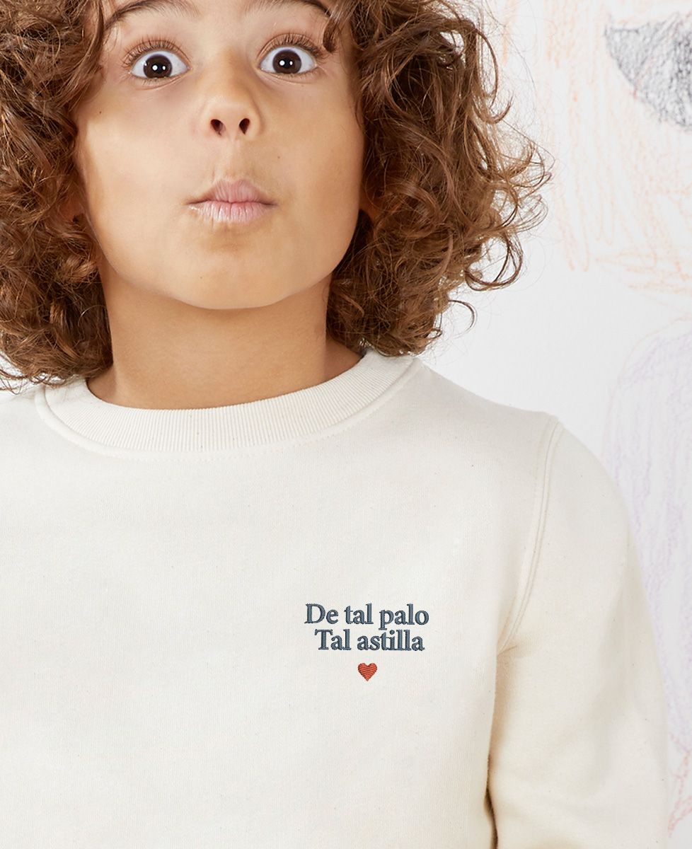 Sudadera para niños De tal palo Tal astilla (bordado)