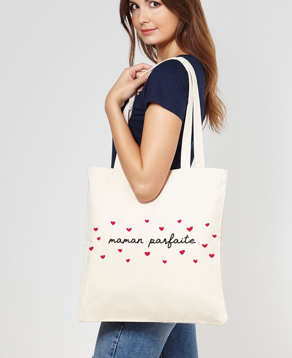 Totebag Maman parfaite coeur Madame TSHIRT Accessoire Femme
