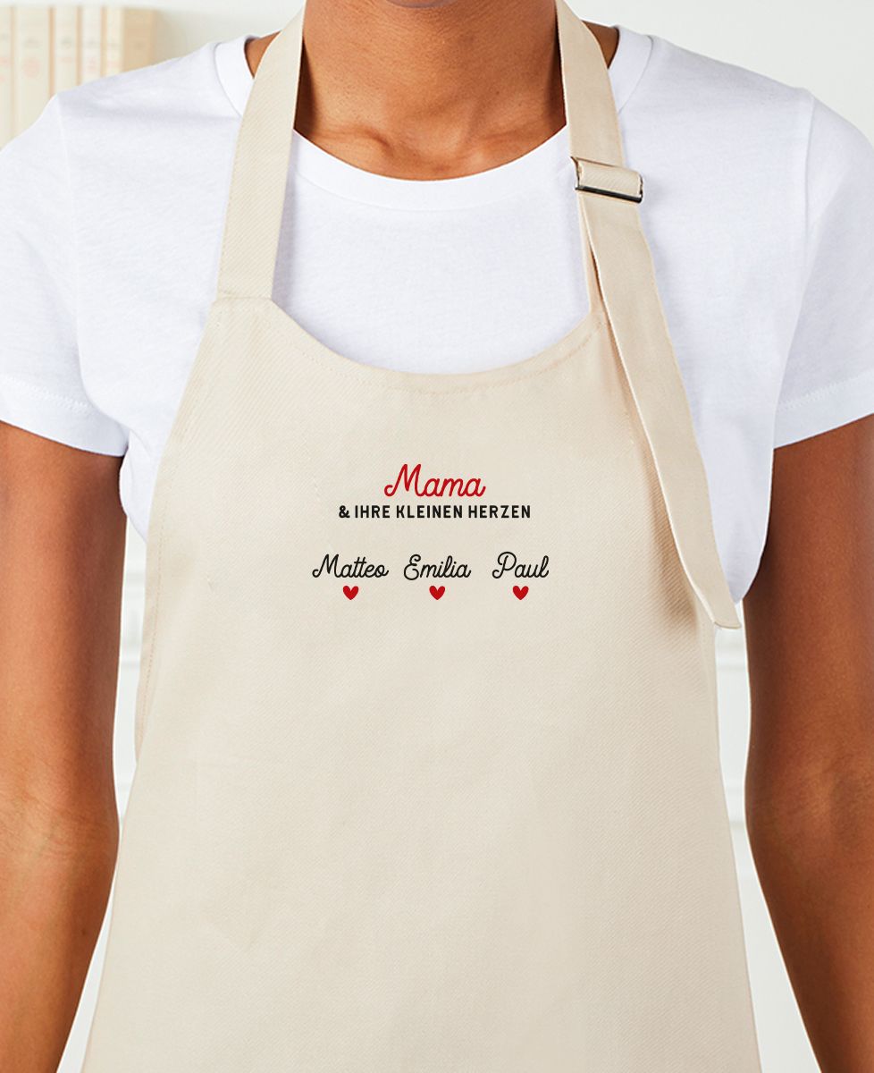 Schürze Mama und ihre kleinen Herzchen personalisiert