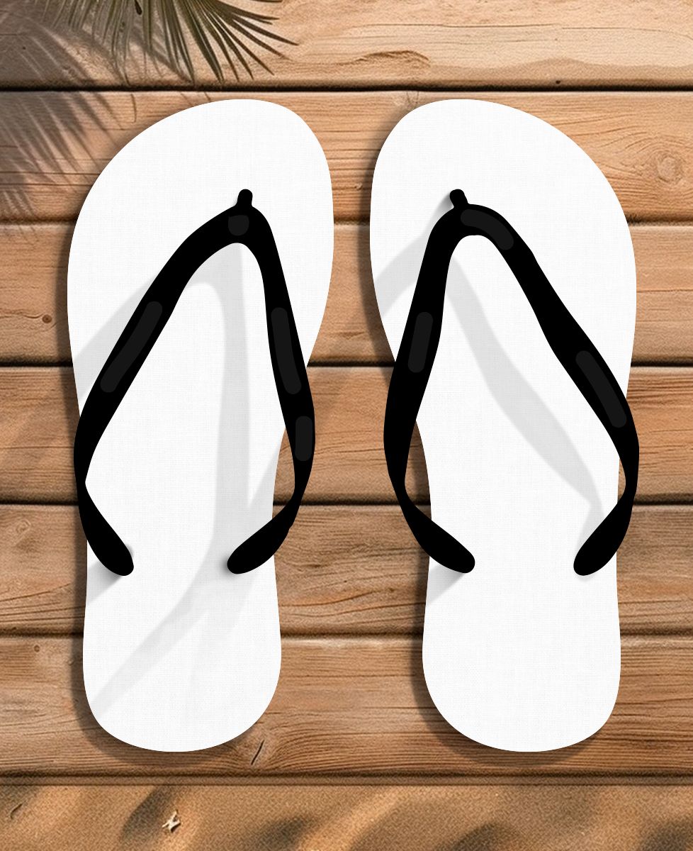 Unisex-Flip-Flops Gesicht und personalisierter Vorname - JGA & Hochzeit