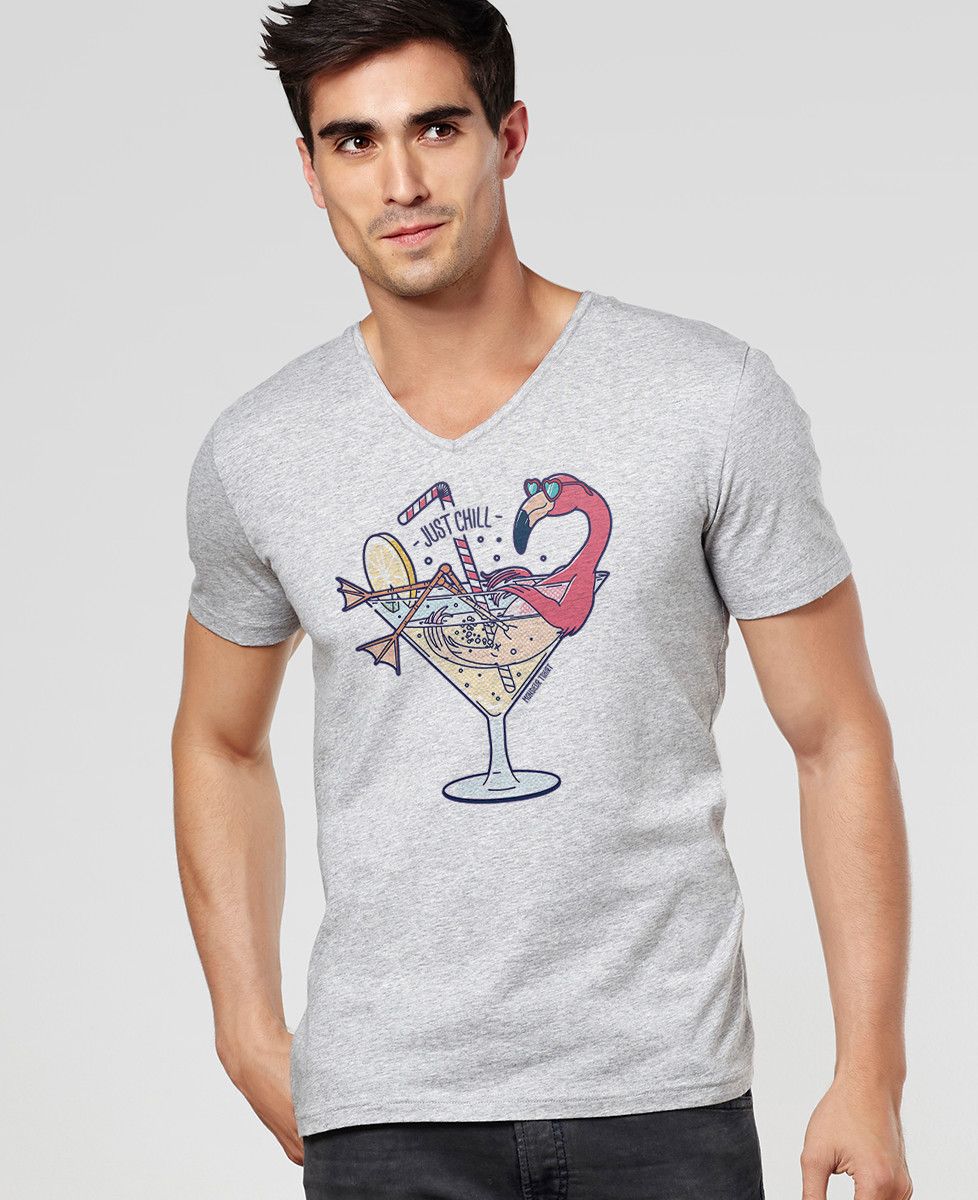 T-Shirt homme Flamant rose chill