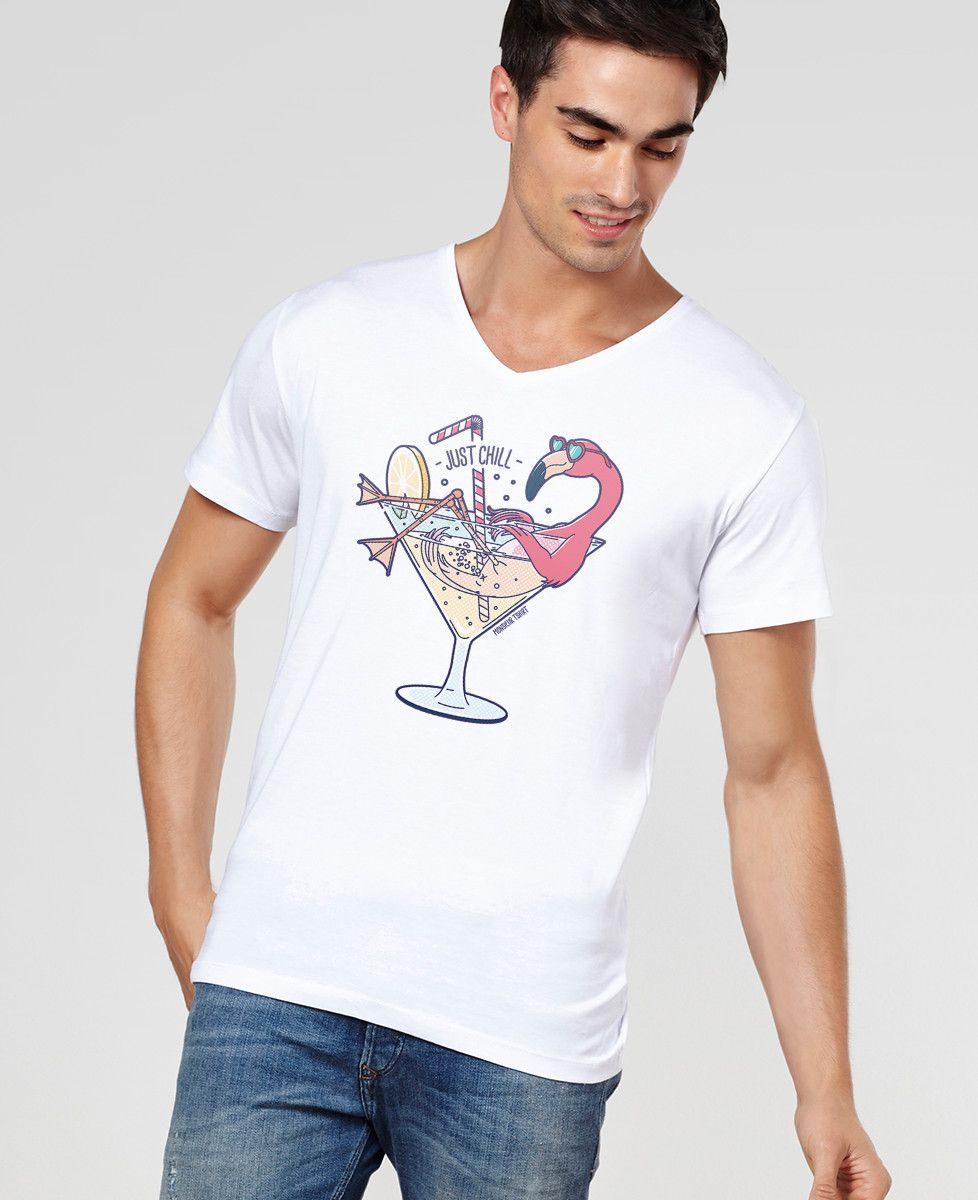 T-Shirt homme Flamant rose chill