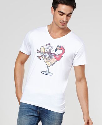T-Shirt homme Flamant rose chill