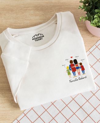 Sweatshirt femme Famille super-héros personnalisé