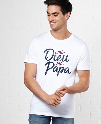 T-Shirt homme Mi-Dieu Mi-Papa