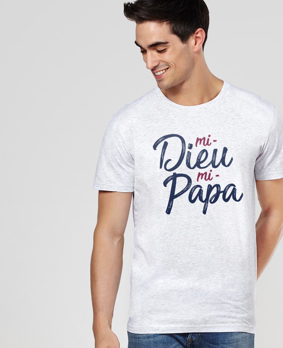 T-Shirt homme Mi-Dieu Mi-Papa