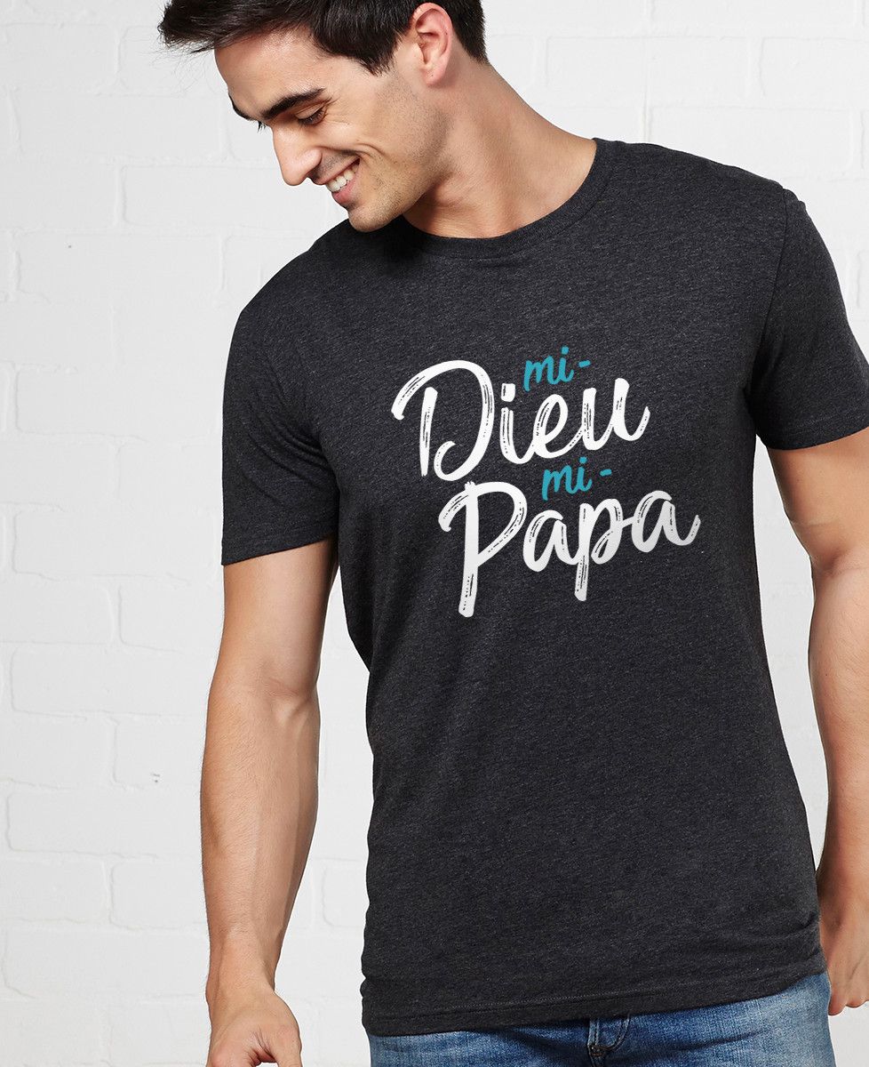 T-Shirt homme Mi-Dieu Mi-Papa
