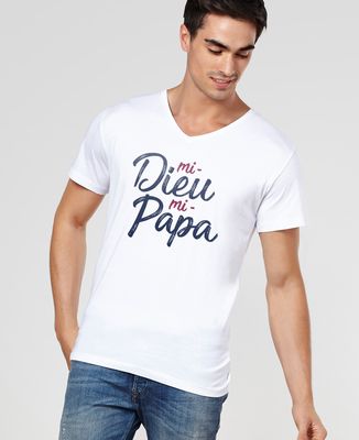 T-Shirt homme Mi-Dieu Mi-Papa