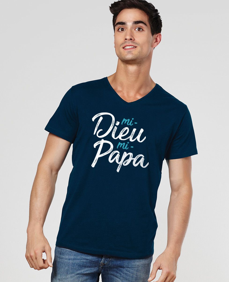 T-Shirt homme Mi-Dieu Mi-Papa