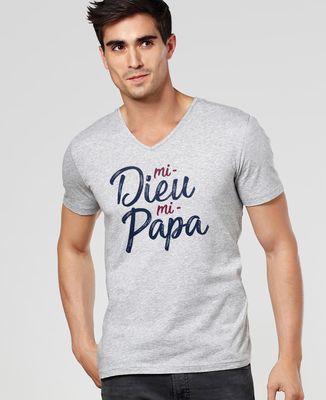 T-Shirt homme Mi-Dieu Mi-Papa