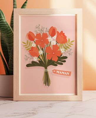 Cadre à poser Bouquet Maman - Cadeaux Maman