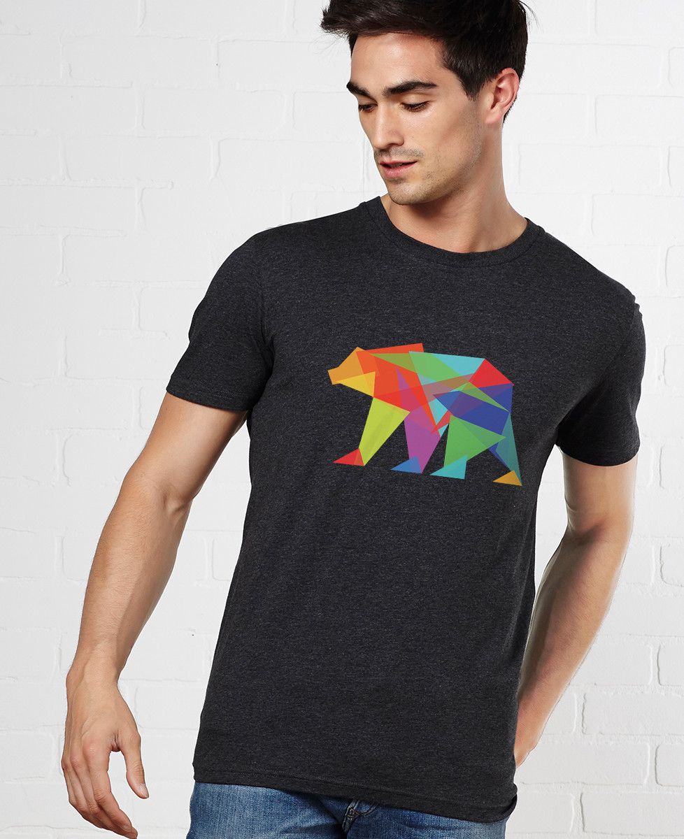 T-shirt homme Fractal geo bear - Animaux