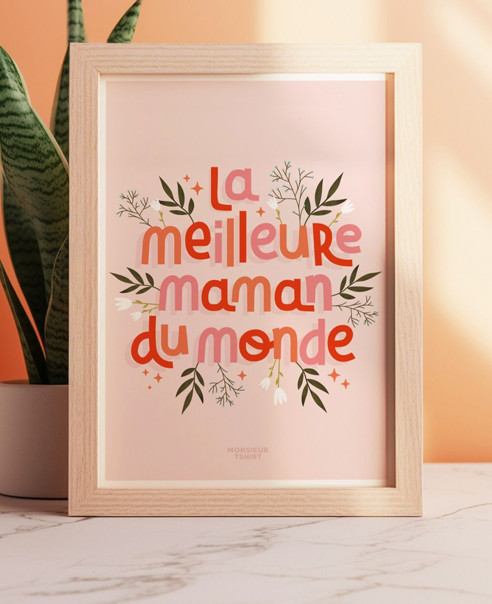 Cadre à poser La meilleure maman du monde - Cadeaux Maman