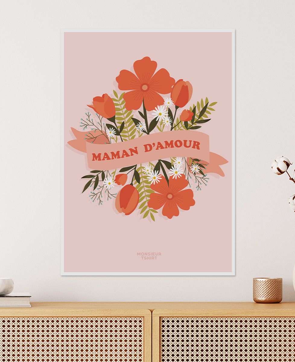 Affiche Maman d'amour - Cadeaux Maman