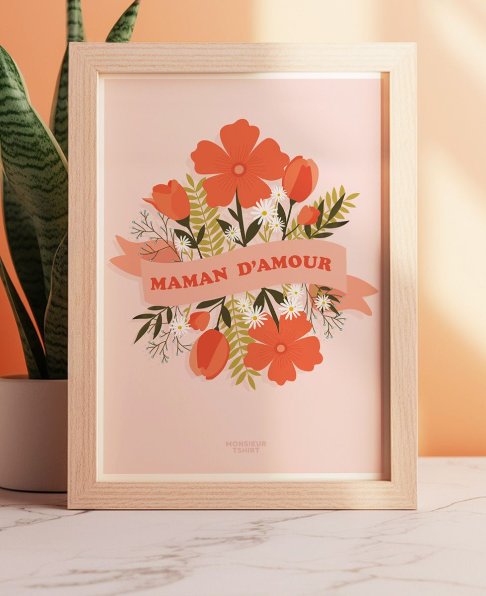 Cadre à poser Maman d'amour - Cadeaux Maman