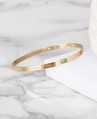 Bracelet Jonc Maman parfaite (plaqué or)
