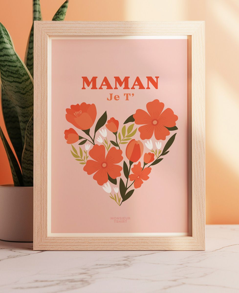 Cadre à poser Maman je t'aime - Cadeaux Maman